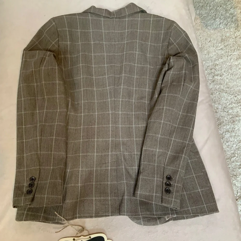 A New Day Brown Plaid Blazer 10 Officecore Cottagecore Fall Electic Grandpa